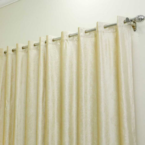 Pair (2 Curtains) Self Imboss Velvet With Luxury Flowern Design