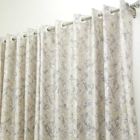 Pair (2 Curtains) Skin Tecture Curtain With Luxury Look For Home Decor